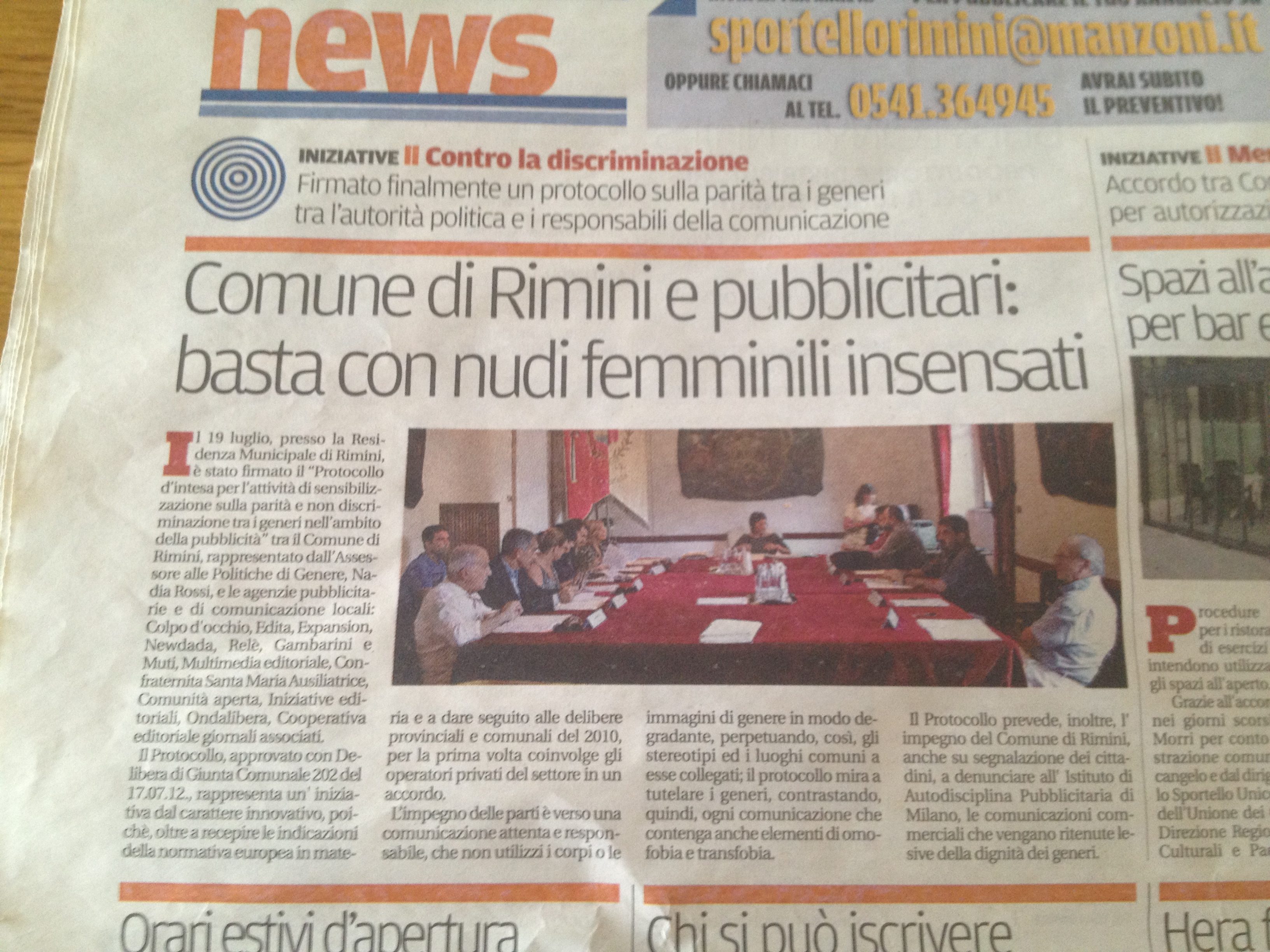 comune di rimini e pubblicità