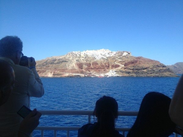 arrivo a Santorini